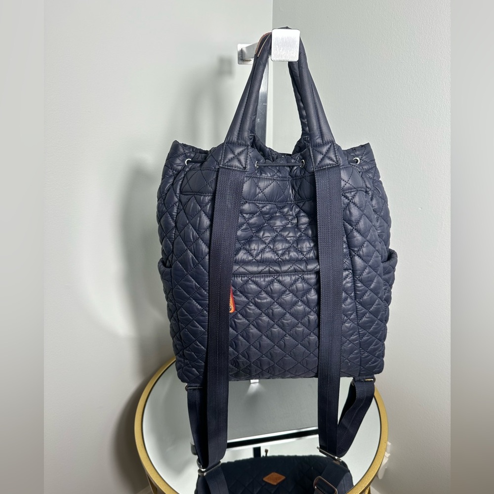 MZ Wallace Metro Convertible Backpack Navy - Picture 9 of 14